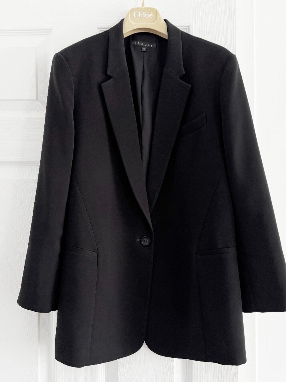Theory "Lousine Kuril" Black Crepe Blazer, size 12